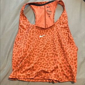 Nike Orange Leopard Print Tank Top
